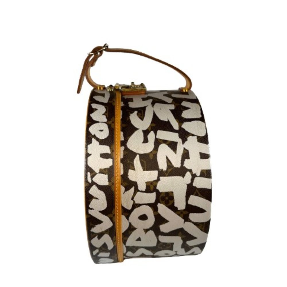 Louis Vuitton Graffiti Hat Box Trunk Boite Chapeau 30 bag vintage LV Sprouse - Picture 4 of 16